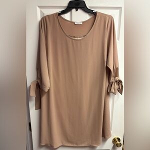 Chic Soul Boutique Neutral 3/4 Tie Sleeve Dress Size 3X